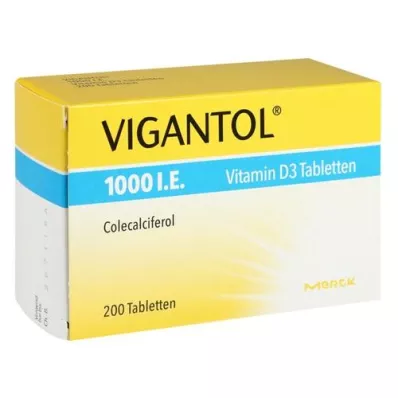 VIGANTOL 1000 I.U. D3 vitamīna tabletes, 200 kapsulas