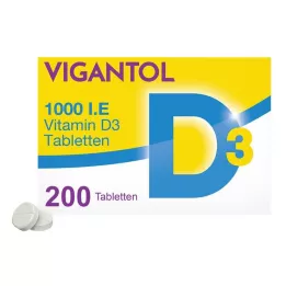 VIGANTOL 1000 I.U. D3 vitamīna tabletes, 200 kapsulas