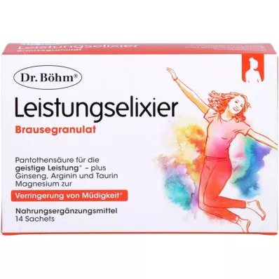 DR.BÖHM Performance Elixir putojošās granulas, 14 gab