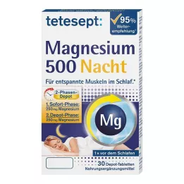 TETESEPT Magnijs 500 nakts tabletes, 30 kapsulas