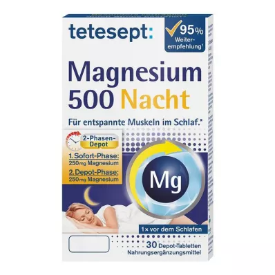 TETESEPT Magnijs 500 nakts tabletes, 30 kapsulas TETESEPT Magnijs 500 nakts tabletes, 30 kapsulas