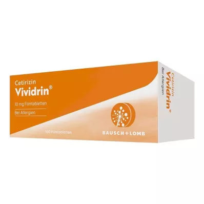 CETIRIZIN Vividrin 10 mg apvalkotās tabletes, 100 gab CETIRIZIN Vividrin 10 mg apvalkotās tabletes, 100 gab