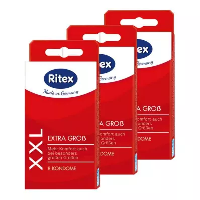 RITEX XXL Prezervatīvu komplekts, 24 gab RITEX XXL Prezervatīvu komplekts, 24 gab
