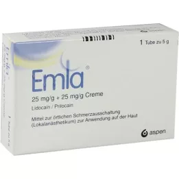 EMLA 25 mg/g + 25 mg/g krēma + 2 Tegaderm plāksteri, 5 g