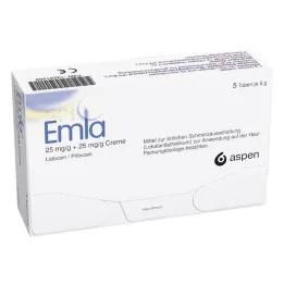 EMLA 25 mg/g + 25 mg/g krēma + 12 Tegaderm plāksteri, 5X5 g