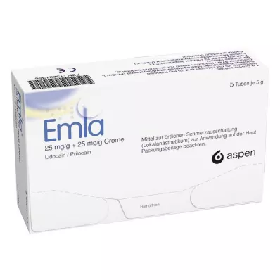 EMLA 25 mg/g + 25 mg/g krēma + 12 Tegaderm plāksteri, 5X5 g