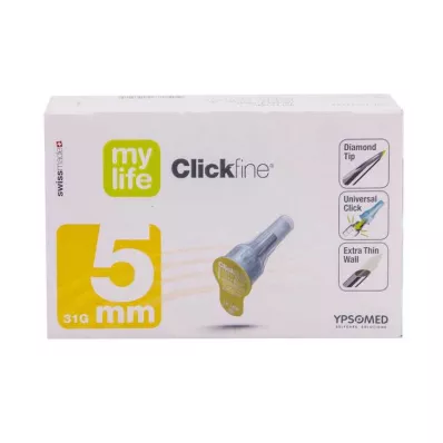 MYLIFE Clickfine pildspalvu adatas 5 mm 31 G, 100 gab MYLIFE Clickfine pildspalvu adatas 5 mm 31 G, 100 gab