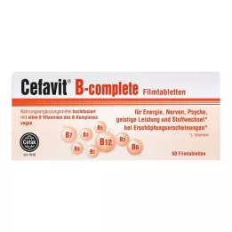CEFAVIT B-complete apvalkotās tabletes, 60 gab