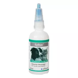 EPIBAC sārmains ausu tīrīšanas šķīdums suņiem/kaķiem, 100 ml