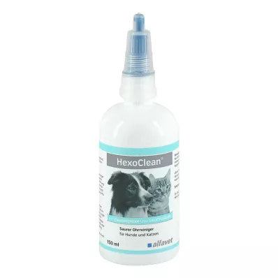HEXOCLEAN Skābju ausu tīrīšanas līdzeklis suņiem un kaķiem, 150 ml