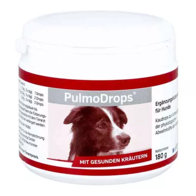 PULMODROPS Papildbarības košļājamie pilieni suņiem, 180 g PULMODROPS Papildbarības košļājamie pilieni suņiem, 180 g