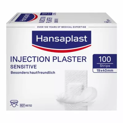 HANSAPLAST Jutīgi injekciju plāksteri 1,9x4 cm, 100 gab HANSAPLAST Jutīgi injekciju plāksteri 1,9x4 cm, 100 gab