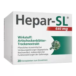 HEPAR-SL 640 mg apvalkotās tabletes, 20 gab