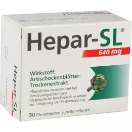 HEPAR-SL 640 mg apvalkotās tabletes, 50 gab