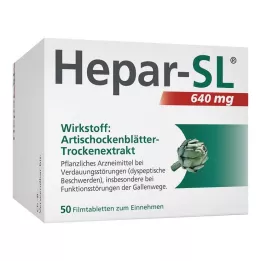 HEPAR-SL 640 mg apvalkotās tabletes, 50 gab