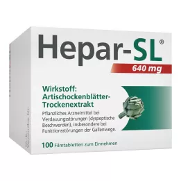 HEPAR-SL 640 mg apvalkotās tabletes, 100 gab