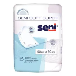 SENI Soft Super gultas aizsardzības spilventiņš 90x60 cm, 5 gab