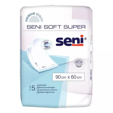 SENI Soft Super gultas aizsardzības spilventiņš 90x60 cm, 5 gab SENI Soft Super gultas aizsardzības spilventiņš 90x60 cm, 5 gab
