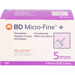 BD MICRO-FINE+ Pildspalvu adatas 0,25x5 mm, 100 gab