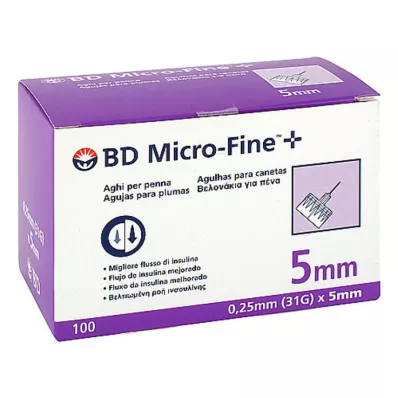 BD MICRO-FINE+ Pildspalvu adatas 0,25x5 mm, 100 gab BD MICRO-FINE+ Pildspalvu adatas 0,25x5 mm, 100 gab