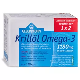 GESUNDFORM Krila eļļa 1180 mg Antarktikas kapsulas, 120 gab
