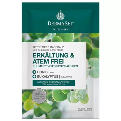 DERMASEL Nāves jūras vannas sāļi pret saaukstēšanos & Breath-free, 80 g DERMASEL Nāves jūras vannas sāļi pret saaukstēšanos & Breath-free, 80 g