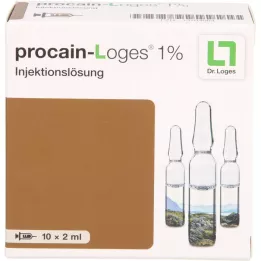 PROCAIN-Loges 1% šķīdums injekciju ampulas, 10X2 ml