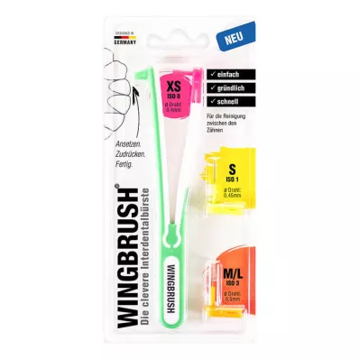 WINGBRUSH Sākuma komplekta turētājs ar 3 birstēm, 1 gab WINGBRUSH Sākuma komplekta turētājs ar 3 birstēm, 1 gab