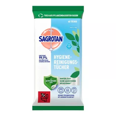 SAGROTAN Higiēnas tīrīšanas salvetes, 60 gab SAGROTAN Higiēnas tīrīšanas salvetes, 60 gab