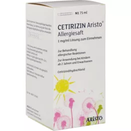 CETIRIZIN Aristo sula pret alerģiju 1 mg/ml perorālais šķīdums, 75 ml