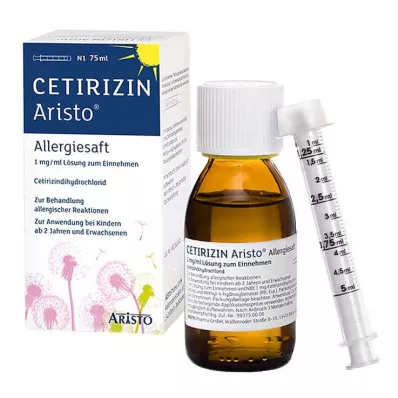 CETIRIZIN Aristo sula pret alerģiju 1 mg/ml perorālais šķīdums, 75 ml