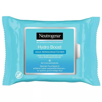 NEUTROGENA Hydro Boost Aqua tīrīšanas salvetes, 25 gab