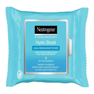 NEUTROGENA Hydro Boost Aqua tīrīšanas salvetes, 25 gab NEUTROGENA Hydro Boost Aqua tīrīšanas salvetes, 25 gab