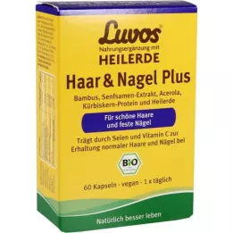 LUVOS Ārstnieciskais māls Organic Hair &amp; Nail Plus kapsulas, 60 kapsulas