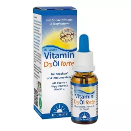 VITAMIN D3 ÖL forte Dr Jacobs pilieni, 20 ml