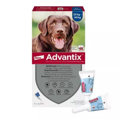 ADVANTIX Patch-on šķīdums sunim 25-40 kg, 4X4,0 ml ADVANTIX Patch-on šķīdums sunim 25-40 kg, 4X4,0 ml