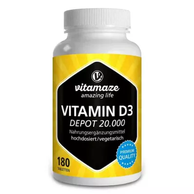 VITAMIN D3 20 000 I.U. Depot augstas devas tabletes, 180 gab VITAMIN D3 20 000 I.U. Depot augstas devas tabletes, 180 gab