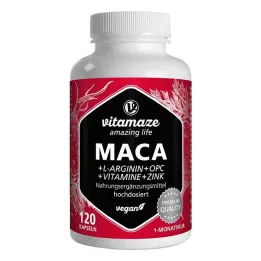 MACA 10:1 augstas devas+L-arginīns+OPC+Vit.vegan Kps., 120 gab
