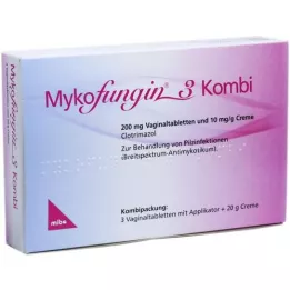 MYKOFUNGIN 3 Combi 200 mg maksts + 10 mg/g krēma, 1 P