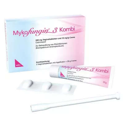 MYKOFUNGIN 3 Combi 200 mg maksts + 10 mg/g krēma, 1 P MYKOFUNGIN 3 Combi 200 mg maksts + 10 mg/g krēma, 1 P