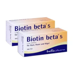 BIOTIN BETA 5 tabletes, 200 gab