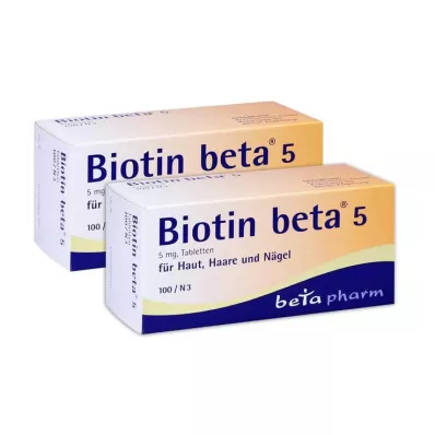 BIOTIN BETA 5 tabletes, 200 gab