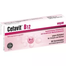 CEFAVIT B12 košļājamās tabletes, 60 kapsulas