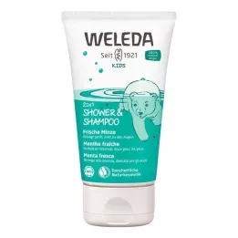 WELEDA Kids 2in1 duša &amp; Šampūns ar svaigu piparmētru, 150 ml