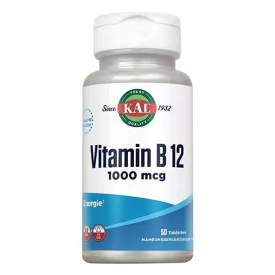 KAL B12 vitamīna 1000 mikrogramu tabletes (50 gab.) KAL B12 vitamīna 1000 mikrogramu tabletes (50 gab.)