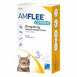 AMFLEE kombinētais 50/60 mg šķīdums instilācijai kaķiem, 3 gab