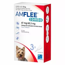 AMFLEE combo 67/60,3mg Lsg.z.Auftr.f.Hunde 2-10kg, 3 gab