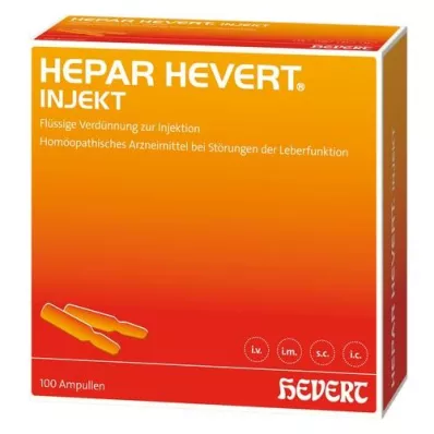 HEPAR HEVERT injekciju ampulas, 100X2 ml
