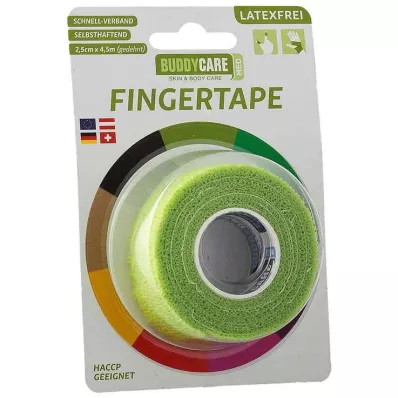 Buddycare Fingertape bezlateksa zāles zaļums, 1 gab