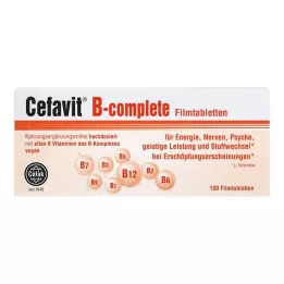 CEFAVIT B-complete apvalkotās tabletes, 100 gab